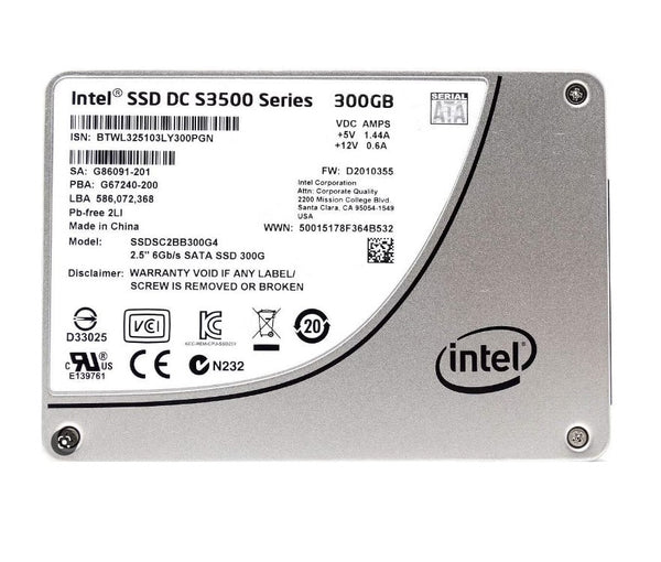 Intel SSDSC2BB300G4 DC-S3500 300Gb SATA-III 6.0Gbps 2.5-Inch Solid State Drive