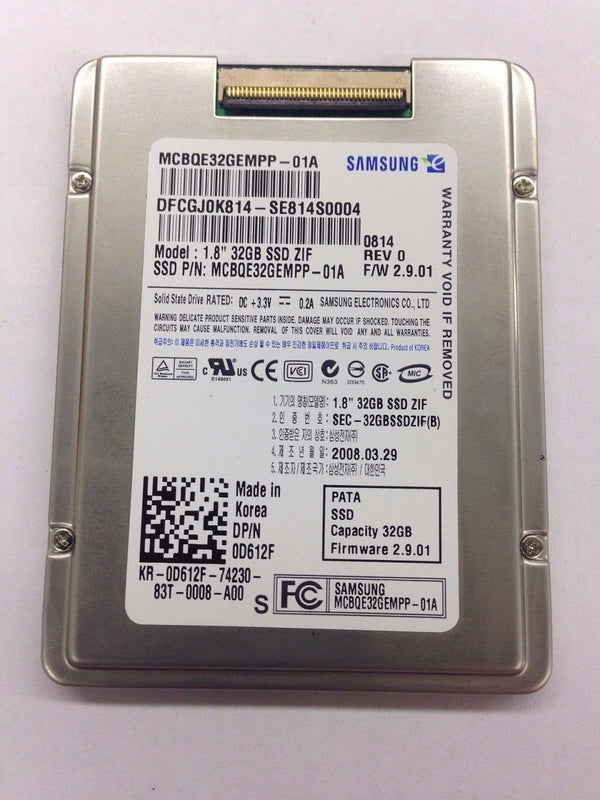 Samsung MCBQE32GEMPP D612F 32GB PATA ZIF 1.8\ Flash SSD"