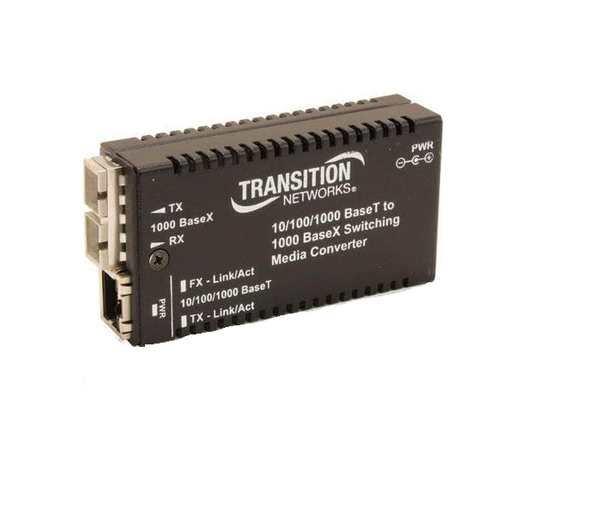Transition Networks M/Ge-Psw-Sx-01 2 Port Rj45 Ethernet Media Converter
