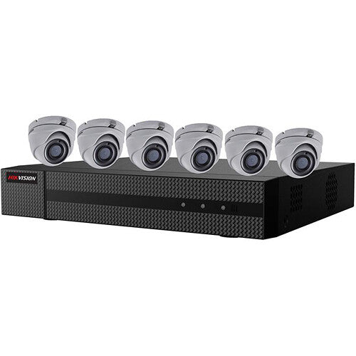 Hikvision EKT-K82T26 8-Channel 4MP DVR with 2TB HDD & 6 2MP Night Vision Turret Cameras Kit