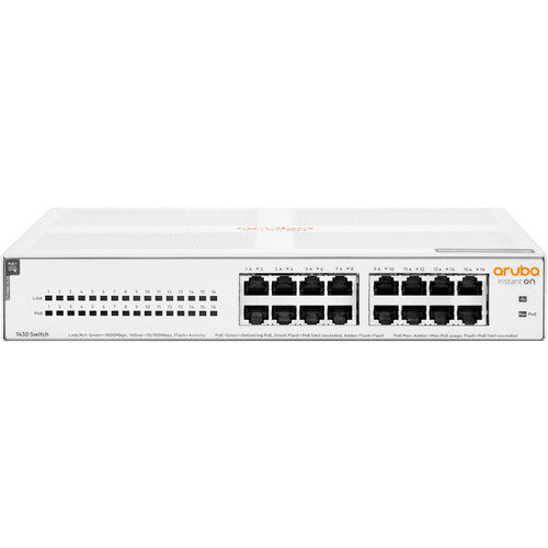 Aruba Instant On 1430 16-Port PoE Unmanaged Switch