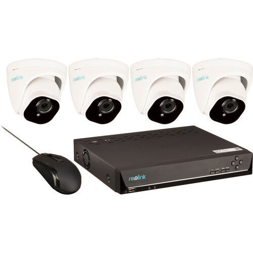 Reolink NVS8-5KD4-A 8-Channel 4K UHD NVR with 2TB HDD & 4 10MP Night Vision Dome Cameras