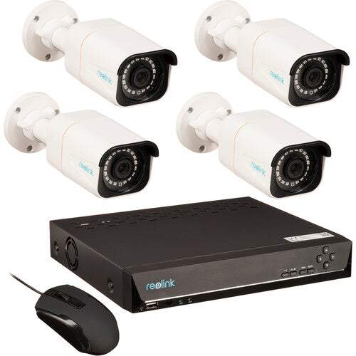 Reolink NVS8-5KB4-A 8-Channel 4K UHD NVR with 2TB HDD & 4 10MP Night Vision Bullet Cameras