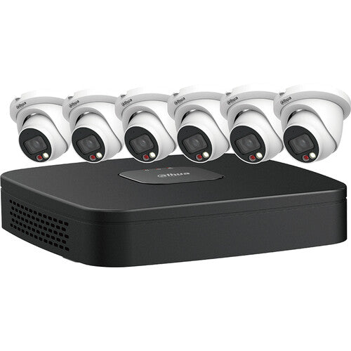 Dahua Technology WizSense VU-MORE N484E62C 8-Channel 8MP NVR with 2TB HDD & 6 4MP Turret Cameras Kit