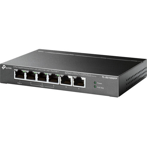 TP-Link TL-SG1006PP 6-Port Gigabit PoE+ / PoE++ Compliant Unmanaged Network Switch