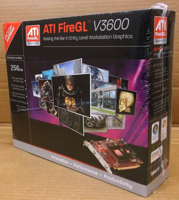 ATI 100-505507 / V3600 FireGL V3600 256MB 2560x1600 128BIT GDDR2 PCI-Express x16 Workstation Video Card