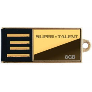 Super Talent STU8GPCG Pico-c 8gb Gold Limited Edition USB 2.0 Flash Drive