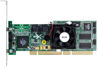 Areca ARC-1110 4-Ports 300Mbps PCI-X to Serial ATA-II Low-Profile Plug-in RAID Controller Card