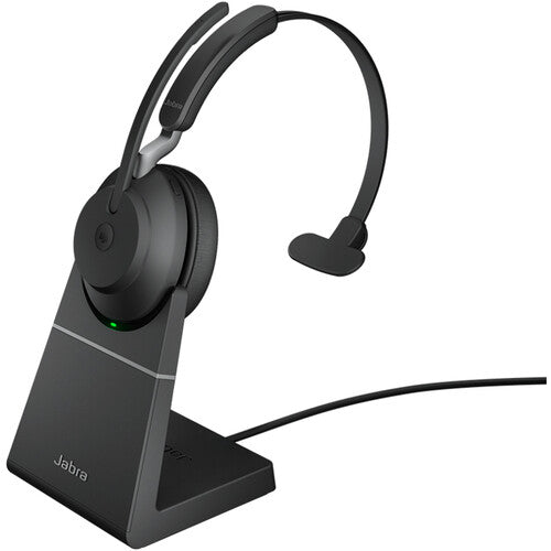 Jabra 26599-889-989 Evolve2 65 UC Mono 1.6-Inch Wireless On-Ear Headset With Stand