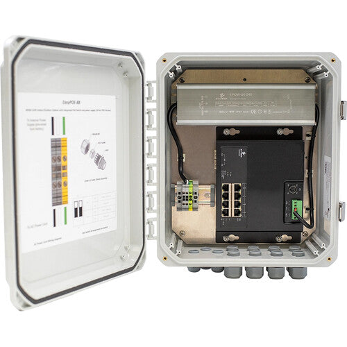 EtherWAN EASYPOE8B-PMT 8-Port 10/100/1000BASE-T PoE Unmanaged Ethernet Switch with PMT