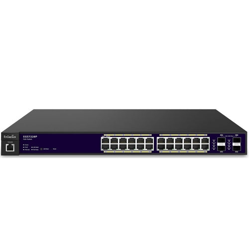 ENGENIUS N-EGS7228P Kit  24 Port L2 PoE Switch + (2) EAP600 Access Point, Stock