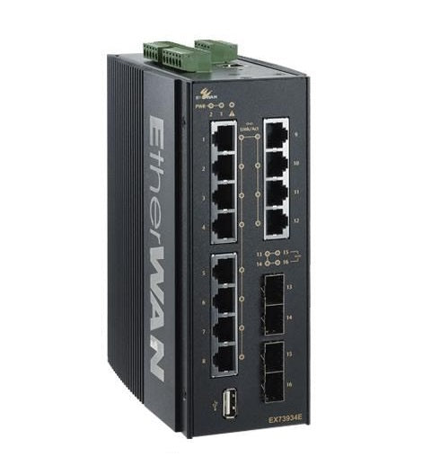 EtherWAN EX73934E-0VB 16-Ports 1000/100/10TX SFP Managed Ethernet Switch