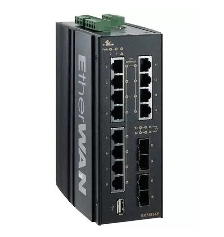 EtherWAN EX73934E-0VB-CC 16-Ports 1000/100/10TX SFP Managed Ethernet Switch