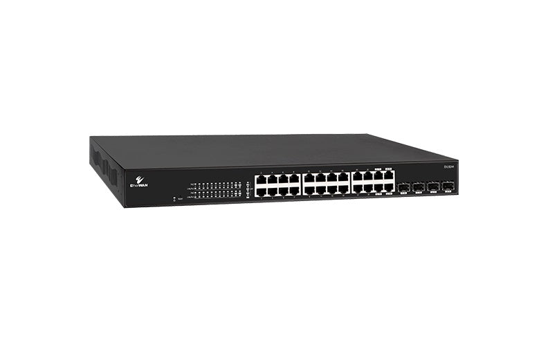 EtherWAN EX19244 24-Ports Gigabit PoE Smart Managed Ethernet Switch