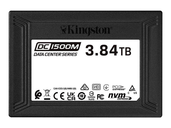 Kingston SEDC1500M/3840G DC1500M 3.84 TB U.2 Enterprise NVMe Solid State Drive.
