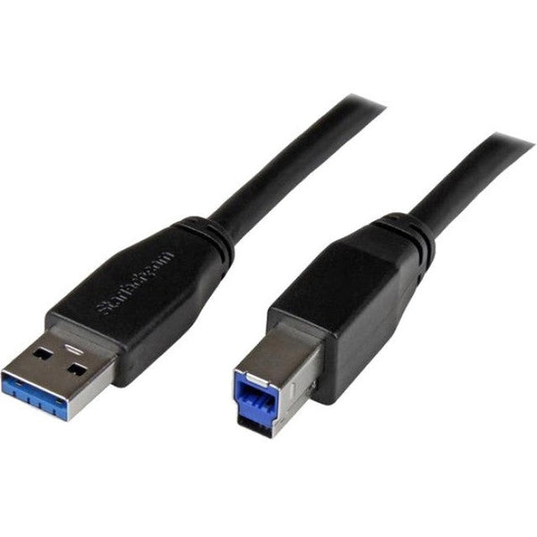 5m 15 ft Active USB 3.0 USB-A to USB-B Cable - M/M - USB A to B Cable - USB 3.1 Gen 1 (5 Gbps) USB3SAB5M