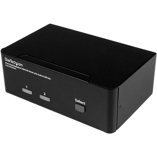 StarTech 2-Port 4K DisplayPort Dual-Monitor KVM Switch with Audio