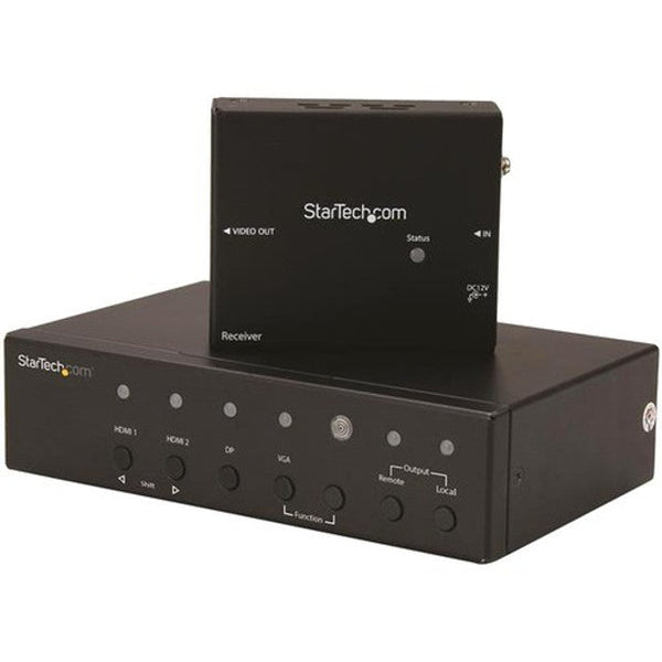 StarTech.com Multi-Input HDBaseT Extender with Built-in Switch - DisplayPort VGA and HDMI Over CAT5 or CAT6 - Up to 4K - up to 230 ft STDHVHDBT