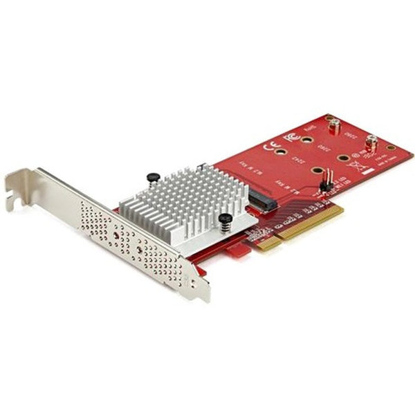 StarTech.com Dual M.2 PCIe SSD Adapter Card - x8 / x16 Dual NVMe or AHCI M.2 SSD to PCI Express 3.0 - M.2 NGFF PCIe (m-key) Compatible PEX8M2E2