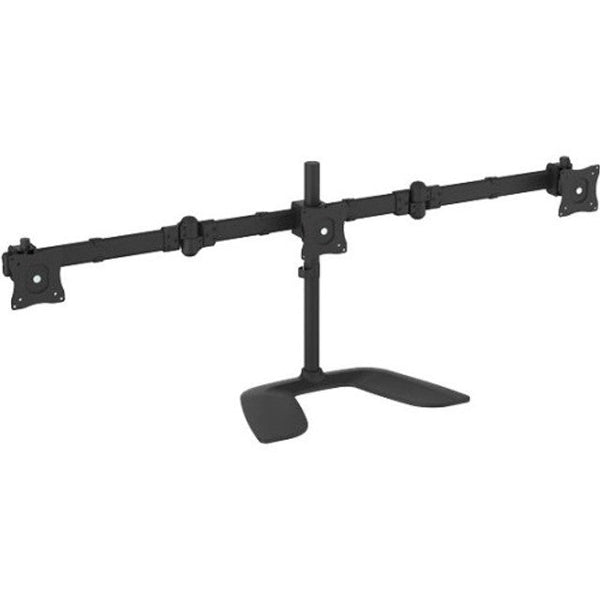 StarTech.com Triple Monitor Stand - Crossbar - Steel & Aluminum - For VESA Mount Monitors up to 27in - Computer Monitor Stand - 3 Monitor Arm ARMBARTRIO2