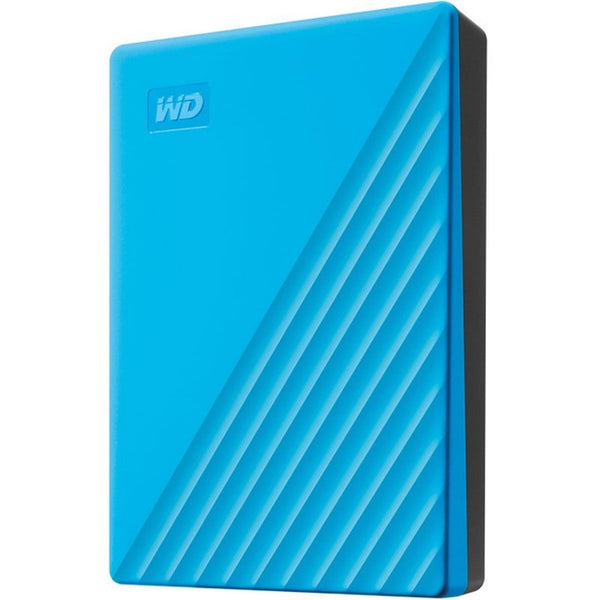 WD My Passport WDBPKJ0040BBL-WESN 4 TB Portable Hard Drive - External - Blue WDBPKJ0040BBL-WESN