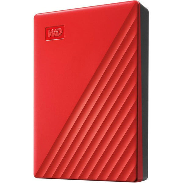 WD My Passport WDBPKJ0040BRD-WESN 4 TB Portable Hard Drive - External - Red WDBPKJ0040BRD-WESN