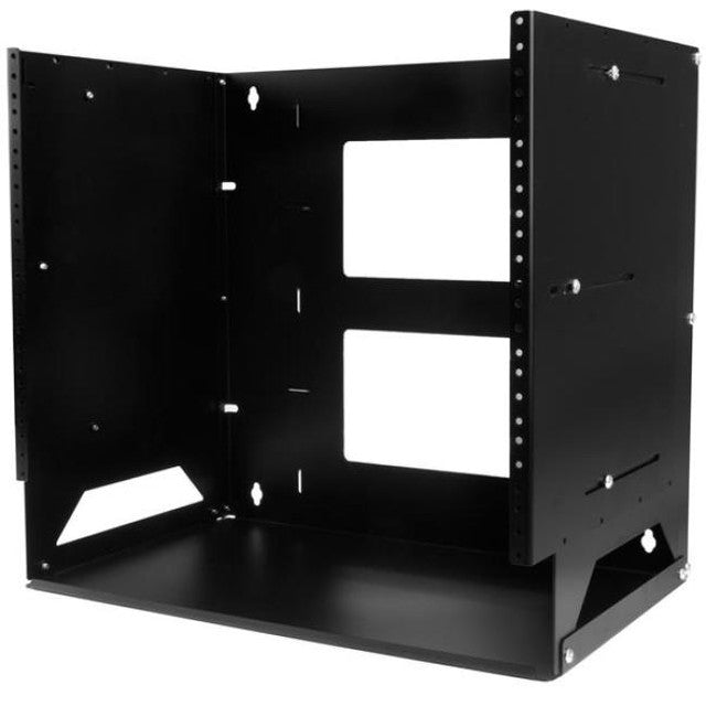 StarTech.com 8U Open Frame Wall Mount Network Rack w/ Built in Shelf - 2-Post Adjustable Depth (12\ to 18\") Equipment Rack - 75.2lbs (WALLSHELF8U) WALLSHELF8U"