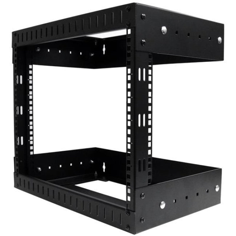 StarTech.com 8U 19\ Wall Mount Network Rack - Adjustable Depth 12-20\" Open Frame for Server Room /AV/Data/Computer Equipment w/Cage Nuts RK812WALLOA"