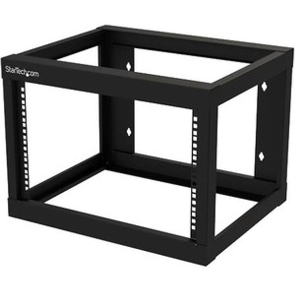 StarTech.com 6U 19\ Wall Mount Network Rack - 19\" Deep Open Frame for Server Room AV/Data/Patch Panel/IT/Computer Equipment w/Cage Nuts RK619WALLO"