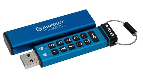 Kingston IKKP200/64GB IronKey 64GB Keypad 200 USB3.2 Flash Drive