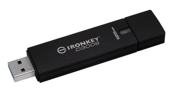 Kingston IKD300S/128GB IronKey 128GB XTS Encrypted USB3.1 Flash Drive