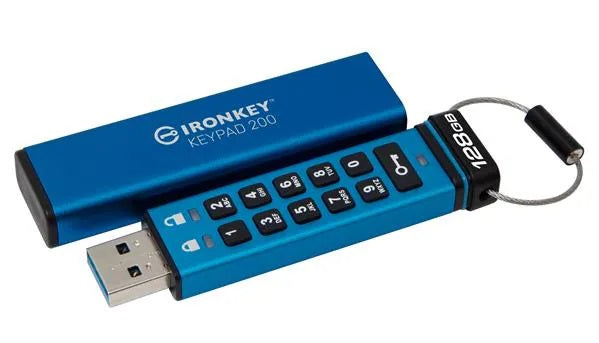 Kingston IKKP200/128GB IronKey 128GB Keypad 200 USB3.2 Flash Drive