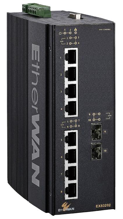 EtherWAN EX83202-0VB 10-Ports 10/100TX SFP Managed Ethernet Switch