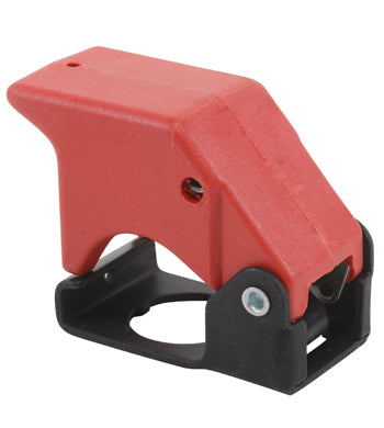 SWITCH GUARD/2 position, red, keyway locator: 6 o'clock position.