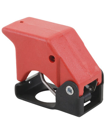 SWITCH GUARD/3 position, red, keyway locator: 12 o'clock position.