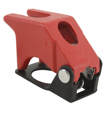 SWITCH GUARD/2 position, red, keyway locator: 12 o'clock position.