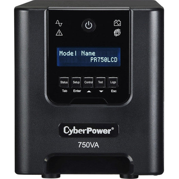 CyberPower Smart App Sinewave PR750LCD 750VA Pure Sine Wave Mini-Tower LCD UPS PR750LCD