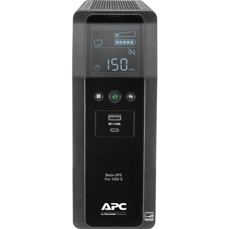 APC by Schneider Electric Back UPS PRO 1500VA Line Interactive Tower UPS BR1500MS2