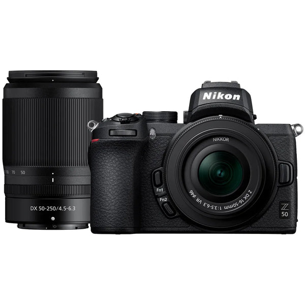 Nikon Z50 Mirrorless Camera with 16-50mm and 50-250mm Lenses and Accessories Kit