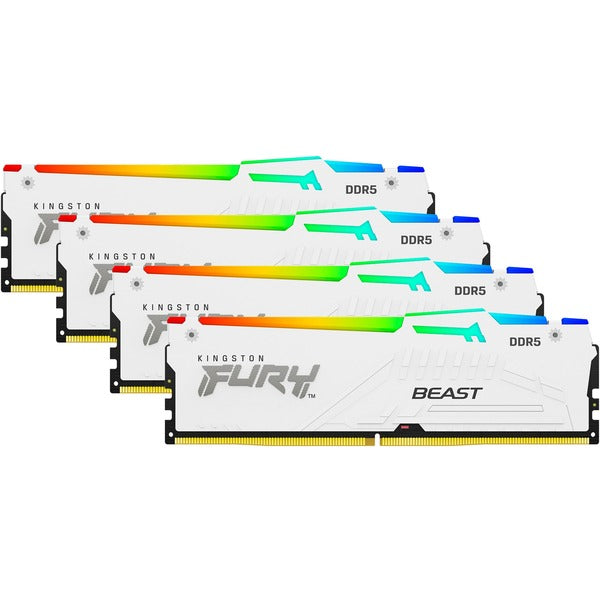 Kingston KF560C40BWAK4-64 64GB Fury Beast White RGB DDR5 SDRAM Memory Kit