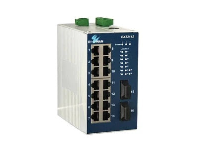 EtherWAN EX33142-A0B 16-Ports 10/100Base-TX Unmanaged Ethernet Switch