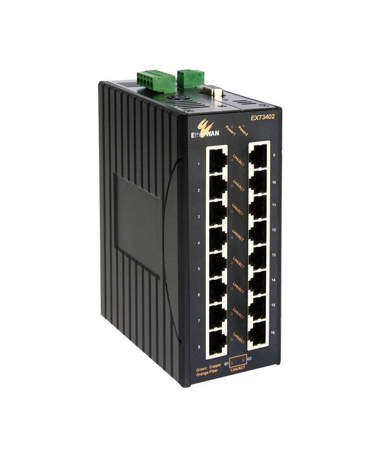 EtherWAN EX73402-03B-CC 18-Ports 100/10TX Gigabit Fiber Managed Ethernet Switch