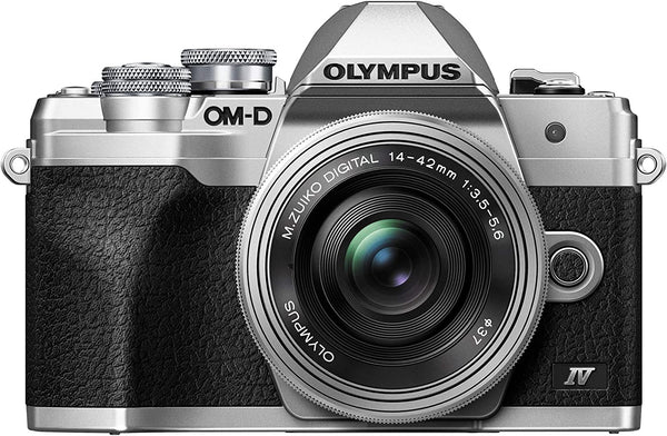 Olympus OM-D E-M10 Mark IV Mirrorless Camera with 14-42mm EZ Lens (Silver)