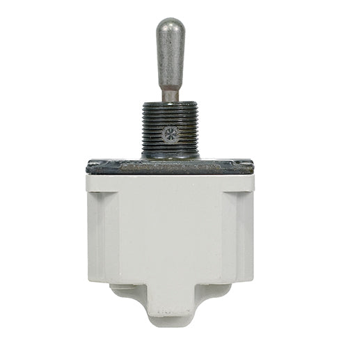 TOGGLE SWITCH/SPST (single pole single throw), ON-NONE-OFF, off is momentary contact, panel mount. MS24523-29.