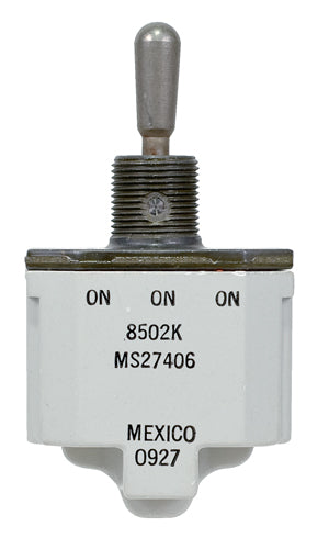 TOGGLE SWITCH/4PDT (4 pole double throw), ON-NONE-ON, screw terminals, environmentally sealed.