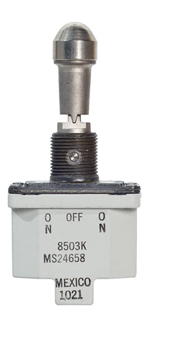 TOGGLE SWITCH/SPDT (single pole double throw), ON-OFF-ON, panel mount.