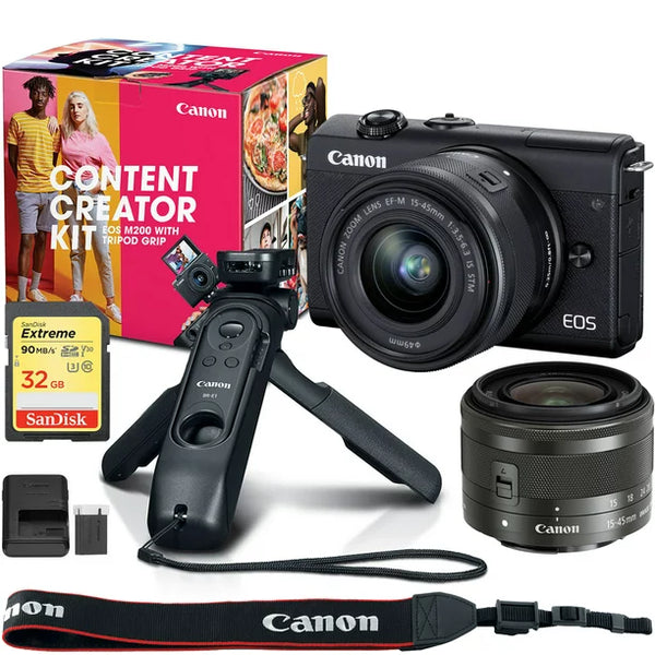 Canon EOS M200 Mirrorless Camera Content Creator Kit (Black)