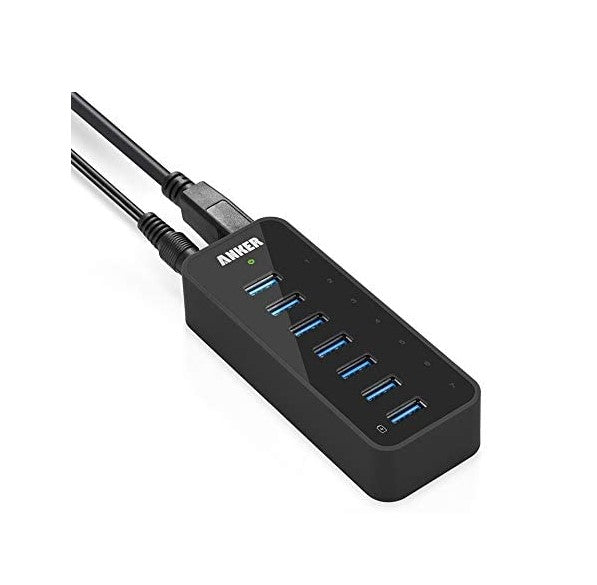 Anker 7-Port USB 3.0 Data Hub with 36W Power Adapter and BC