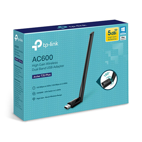 TP-Link AC600 USB WiFi Adapter for PC (Archer T2U Plus)