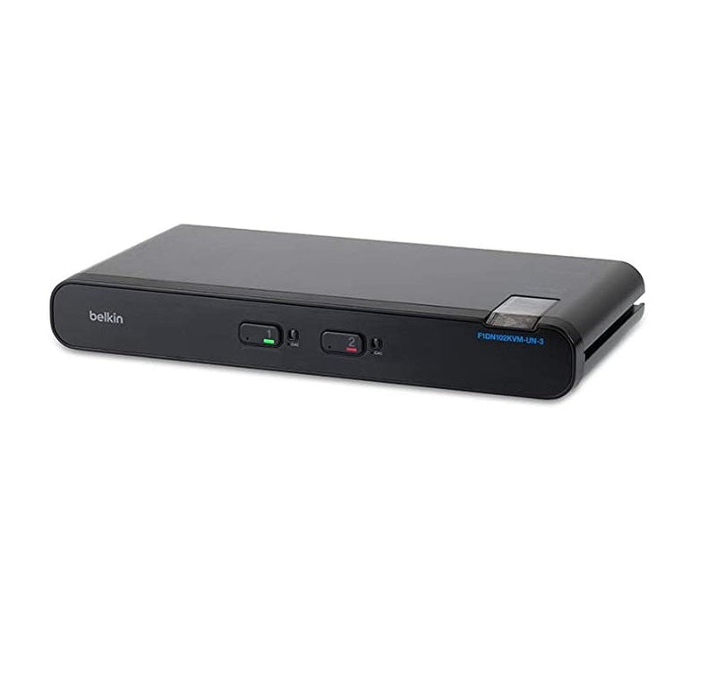 Belkin F1DN202KVM-UN-3 Universal Secure  2-Port 3840x2160 Dual Head KVM Switch